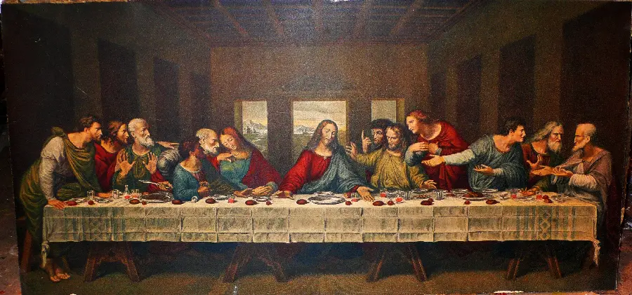 The Last Supper, a work of art by Leonardo da Vinci depicting scenes from the Last Supper in the final days of Christ's life
