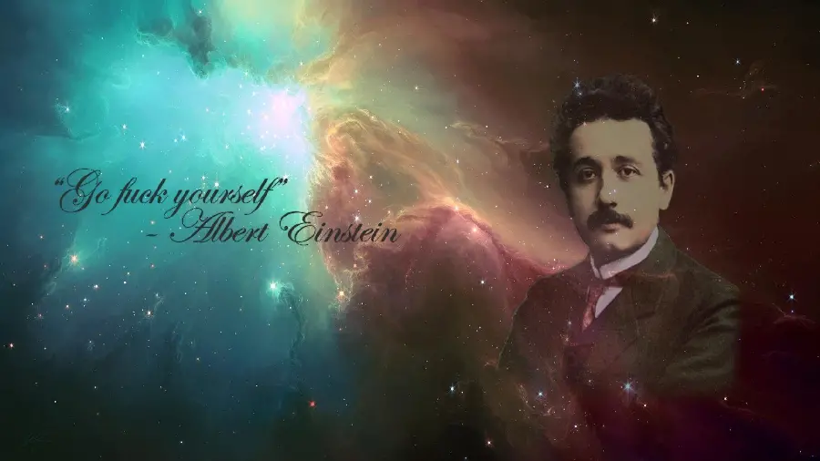A very beautiful background stock of the youth and vitality of Albert Einstein