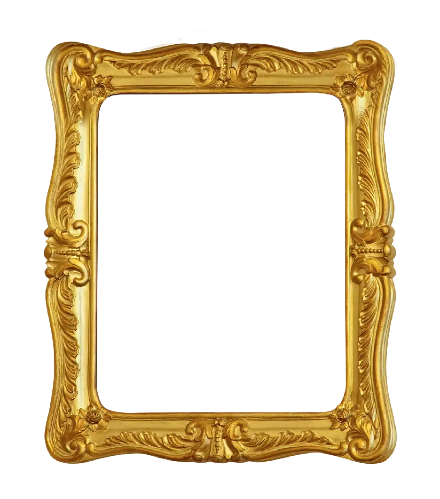 The most spectacular 3x4 gold photo frame in open layer and ready to use