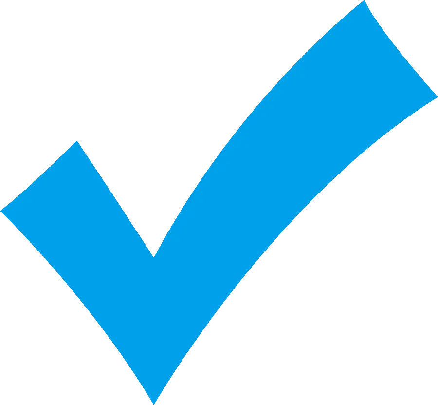 Completely free png logo of blue check mark suitable for graphic work