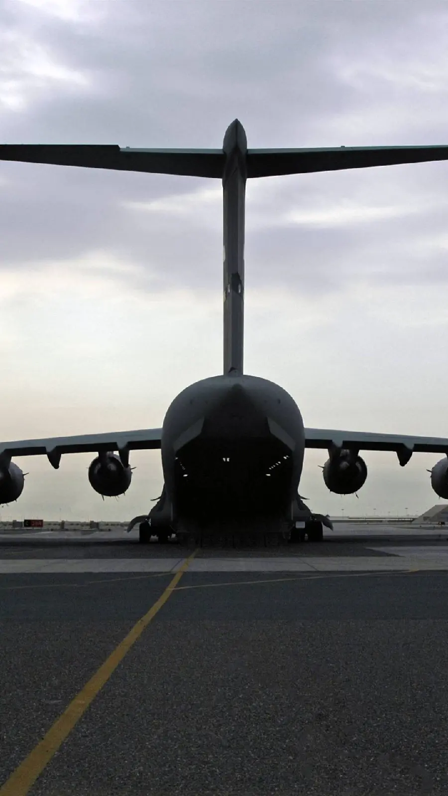 Photo of a giant cargo plane at the airport in high quality