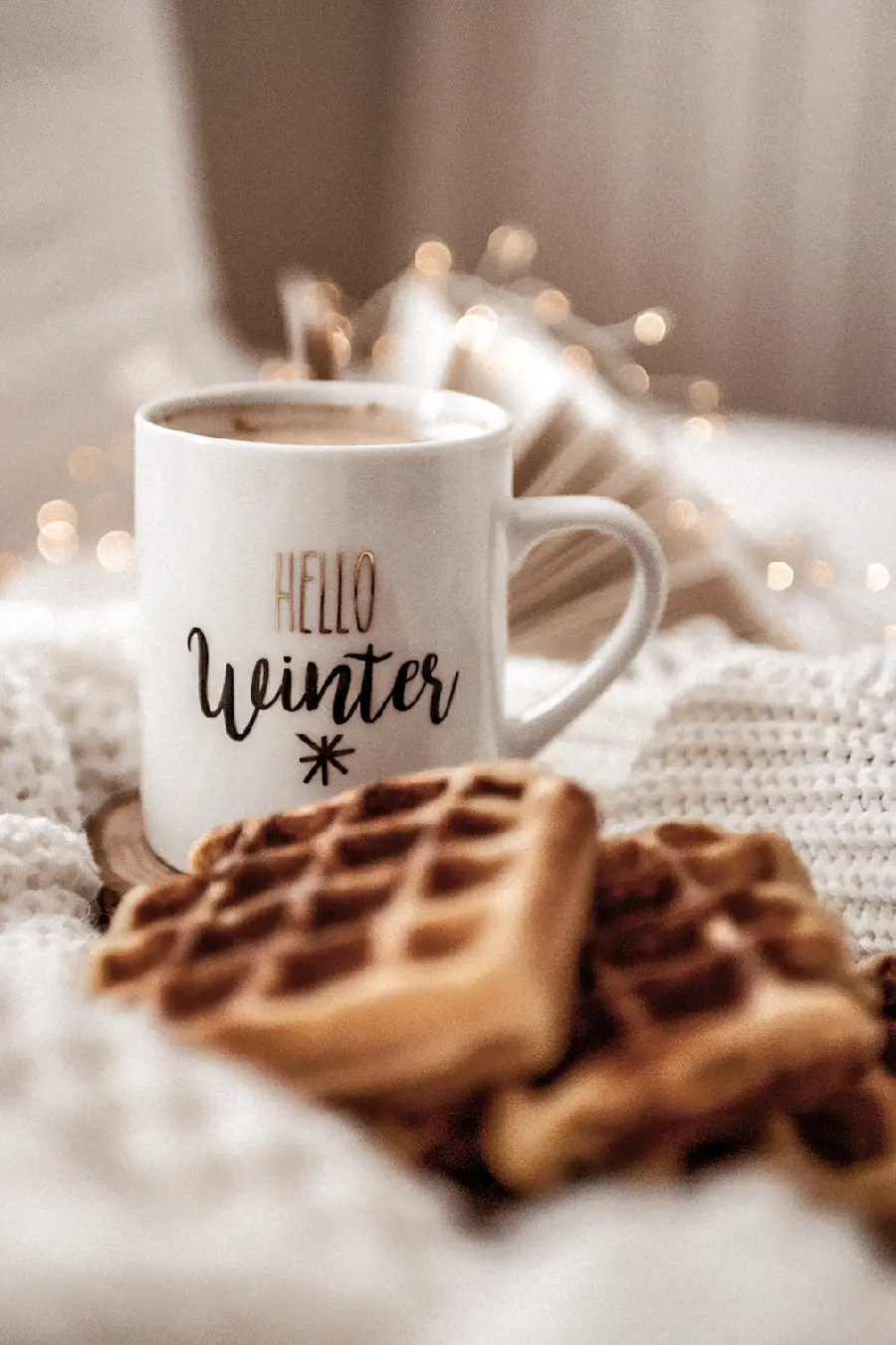 Attractive background of delicious cappuccino with biscuits 