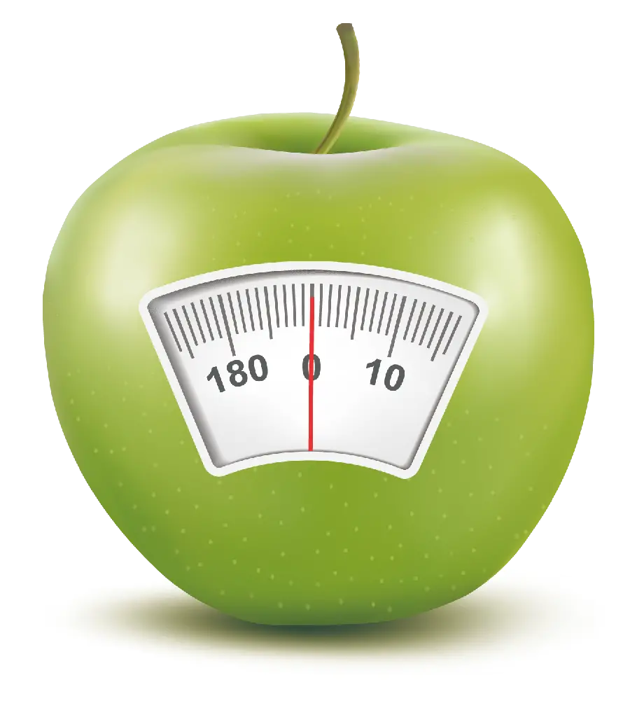 Interesting frame of scales on apples with excellent properties for weight loss
