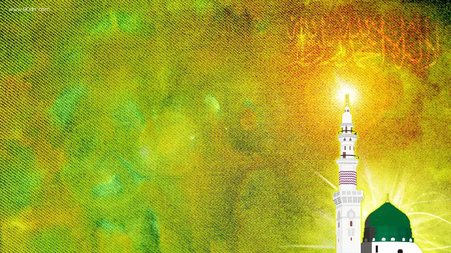 Relaxing Religious Wallpaper with the Design of the Prophet's Mosque