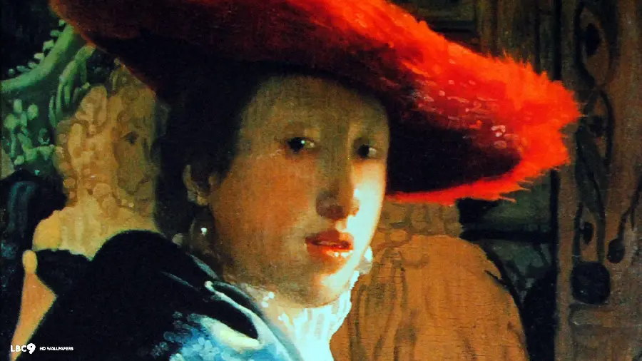 Portrait image of Johannes Vermeer's painting, the most famous Dutch painter 
