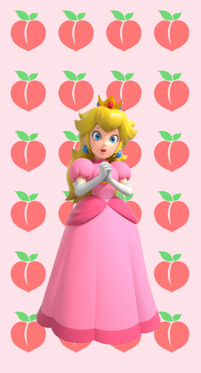 New Girly Princess Peach Wallpaper with Peach Background 