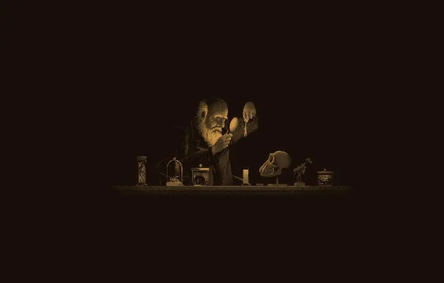 Download Free Charles Darwin Image with Black Background 