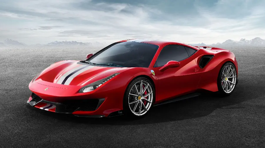 Photo of the red Ferrari 488 car, one of the most attractive cars in the world