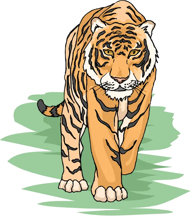 Download tiger PNG images Tiger in green with real color 