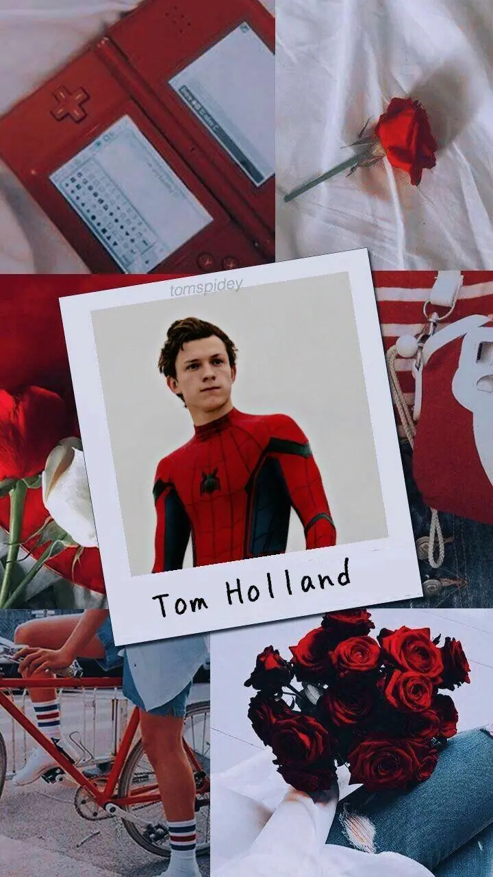 Postcard with a photo of Tom Holland, actor from the Spider-Man movies