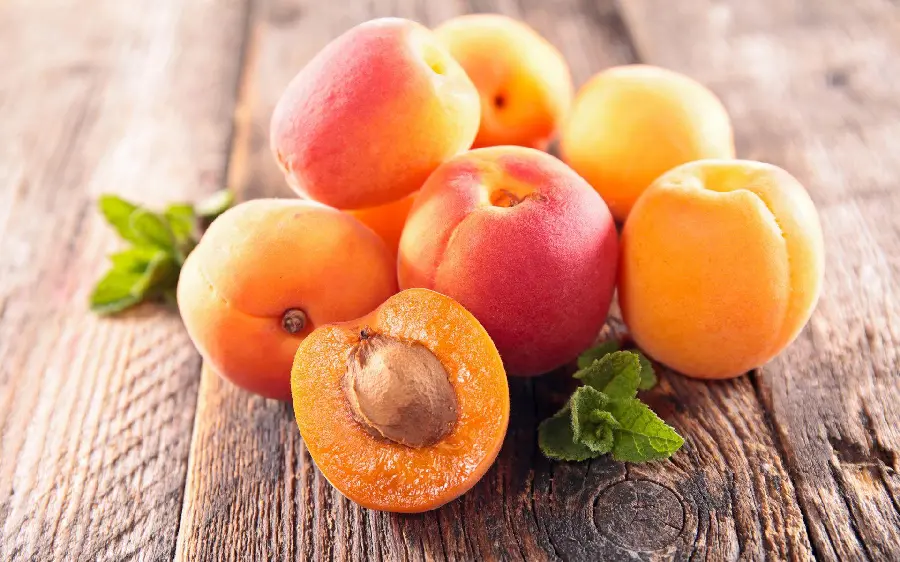 Download beautiful photo of beautiful red apricots in high quality
