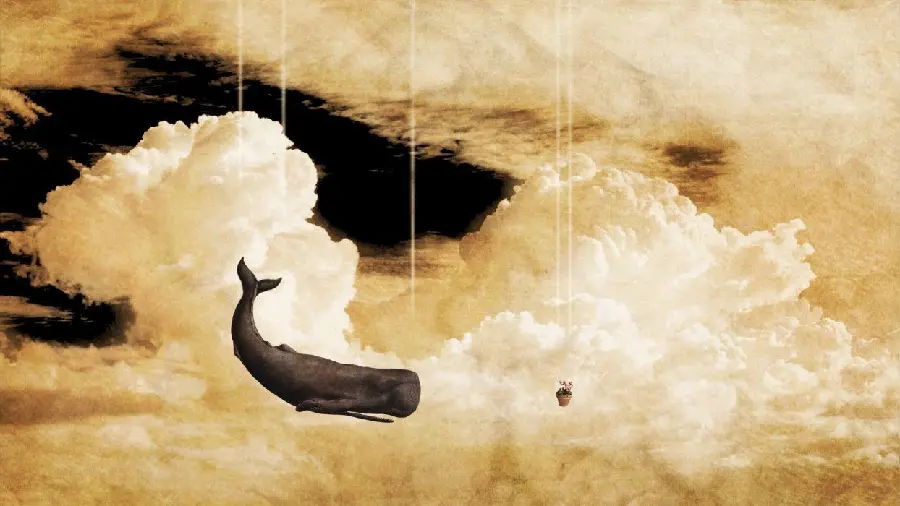 Photo of an abstract painting of the surrealist style for the background of artistic people