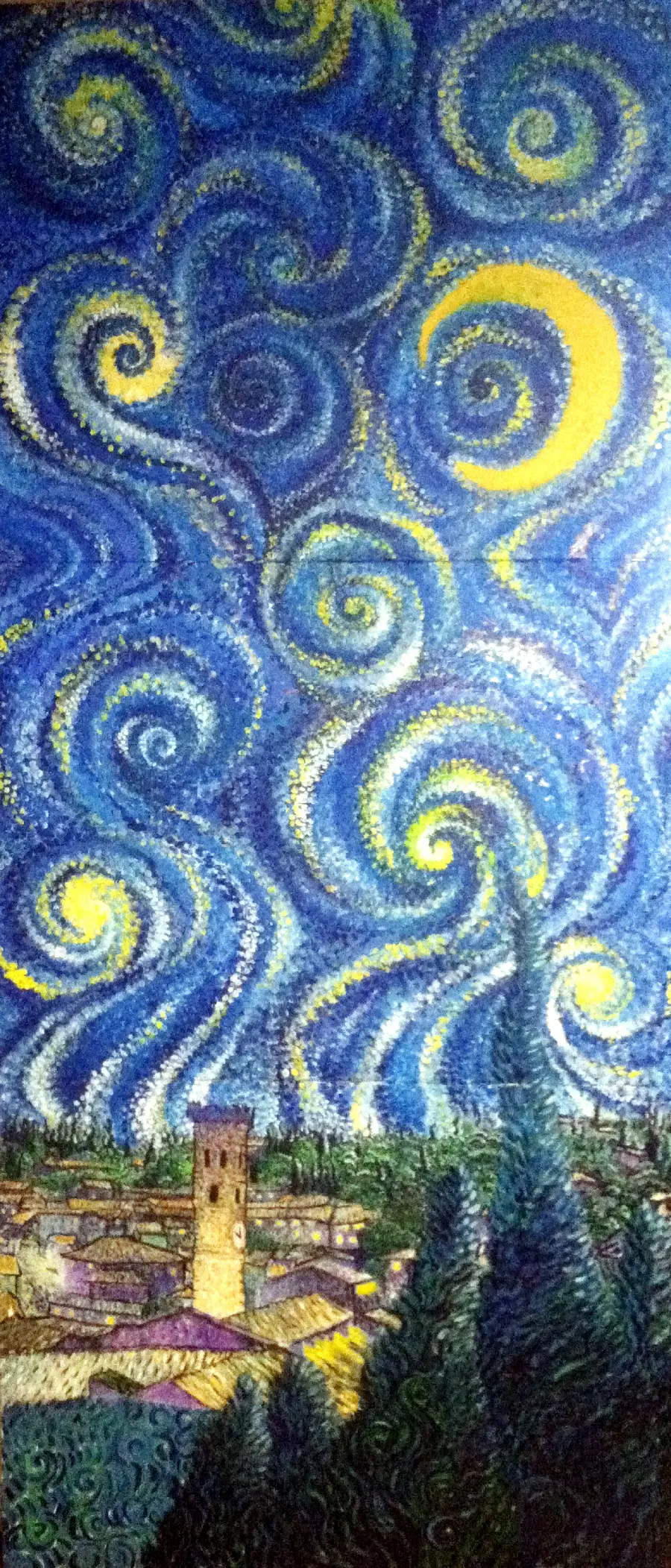 Stock photo of the most famous painting by Vincent Van Gogh, The Starry Night