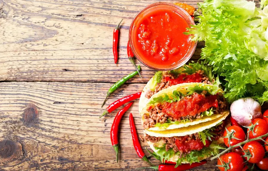  Photo of Mexican food with an incredibly delicious chili sauce 