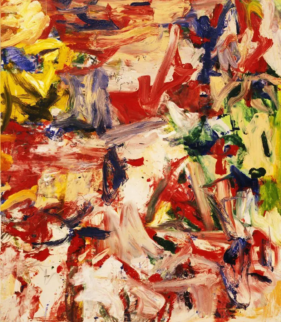 Abstract graphic photo of colorful expressionist painting 
