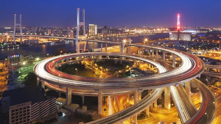 Stunning and delightful wallpaper of the city view at night