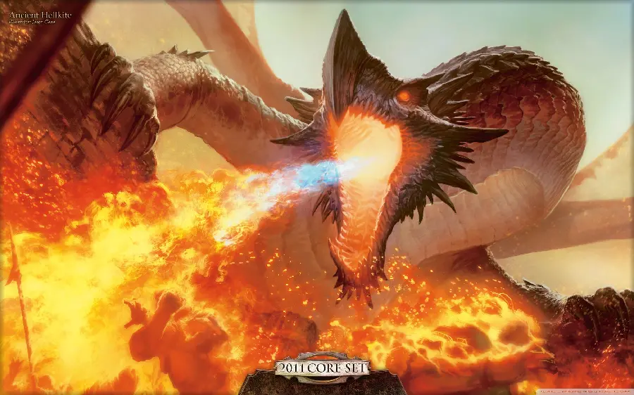 Explosive background photo of the most terrifying dragon