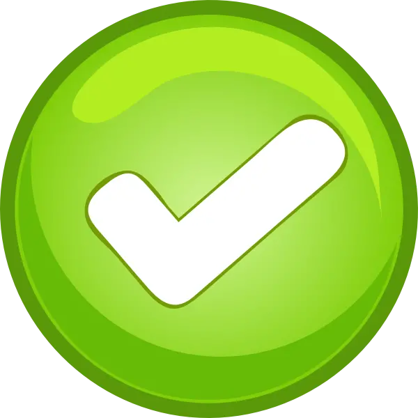 Download 3D green tick emoticon in png format completely free