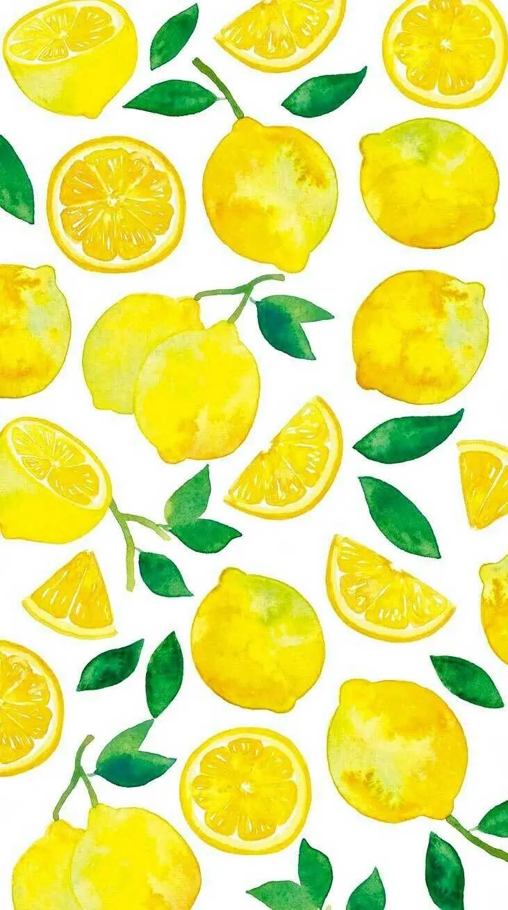Download Fantasy Background of Yellow Watercolor Lemons
