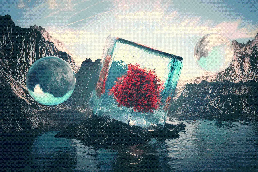 Download free and high-quality photo of abstract surreal painting for profile 