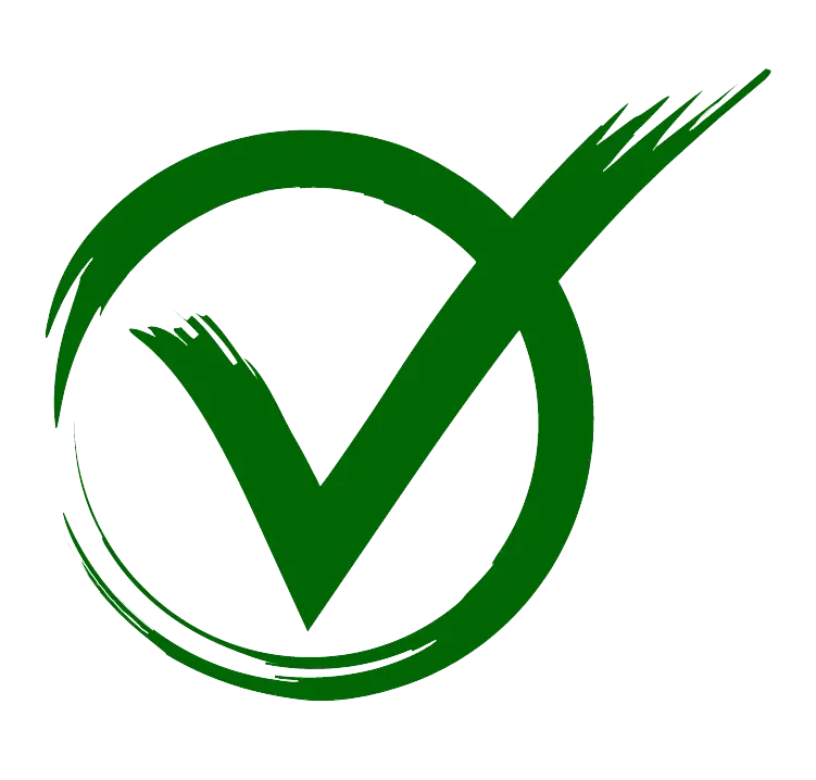 Png image of a beautiful green check mark inside a circle