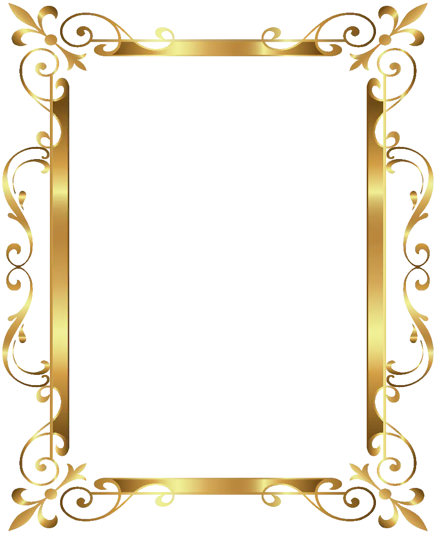 The latest valuable golden digital photo frame in png format completely free