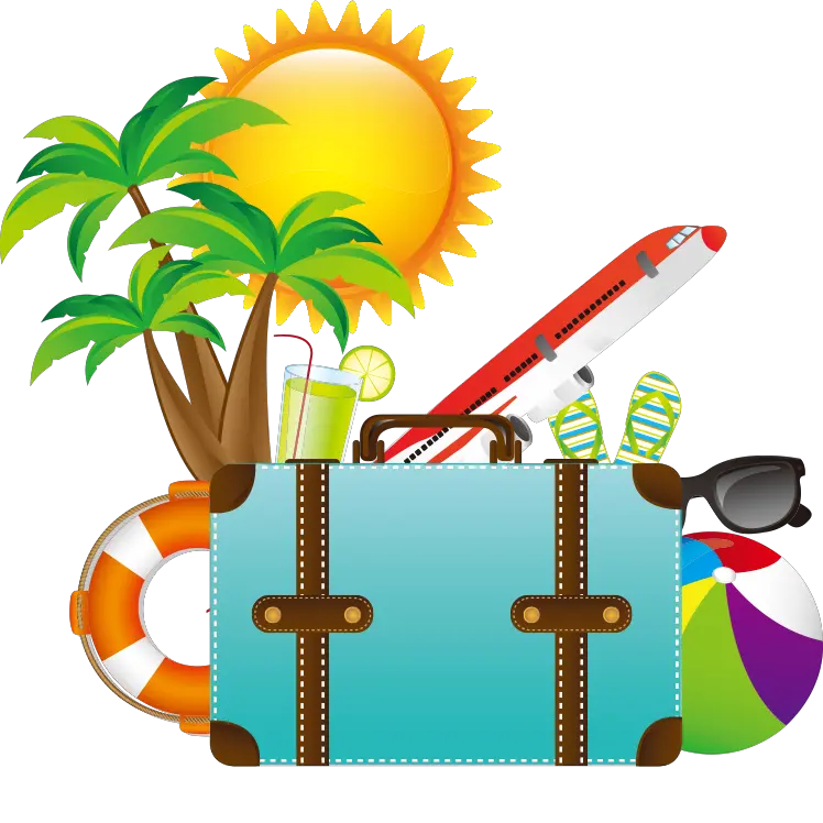 Amazing wallpaper of a beach suitcase icon 