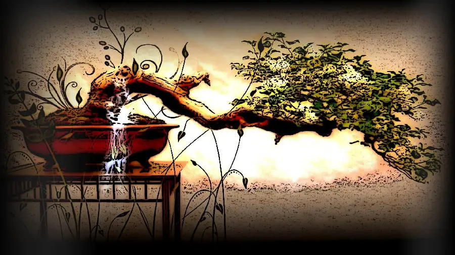 Beautiful and computer photo of a bonsai tree with excellent quality 