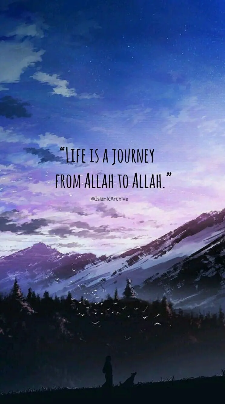 Monotheistic and Islamic phone background with English writing