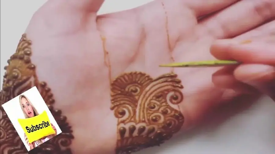 New and beautiful model of henna on the palm of the hand with a Balochi design for an idea
