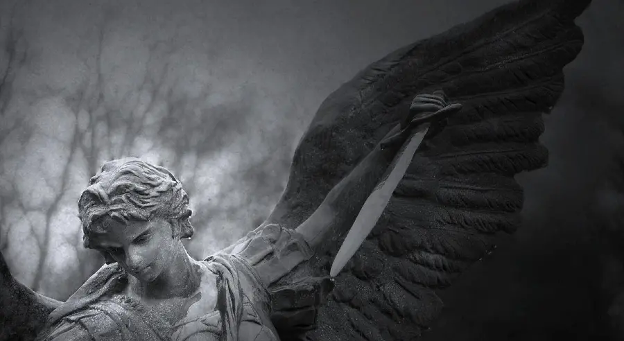 Stock photo of a winged angel statue full HD 
