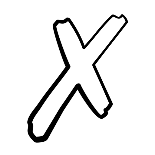Hollow multiplication emoji for making a logo with 5k resolution