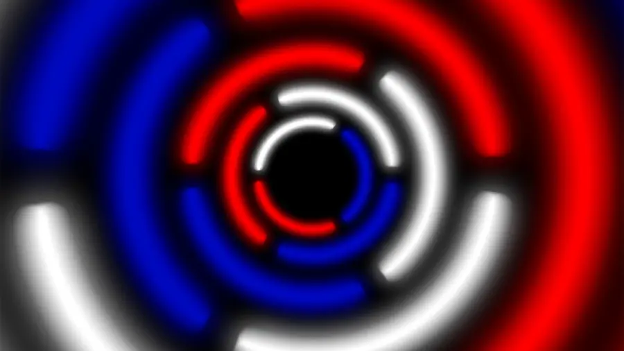 Interesting image of hollow semicircles with different and beautiful colors