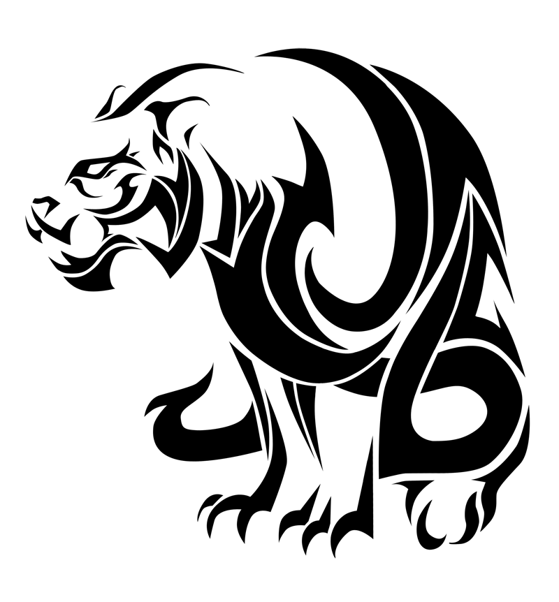 Tiger PNG Image Suitable for Use in Logo Design