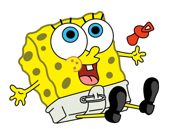 The coolest full hd vector of a baby SpongeBob teleported