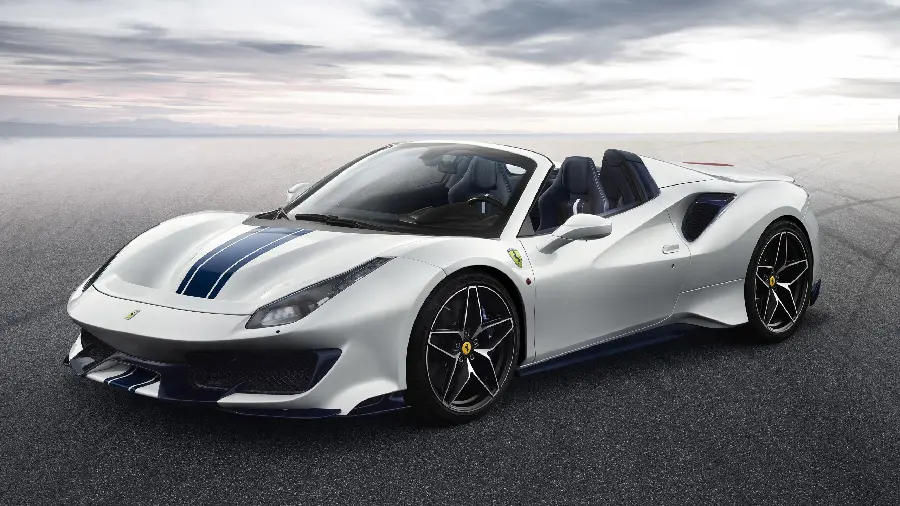 Stylish poster of the Ferrari car white and black ready to print in high quality