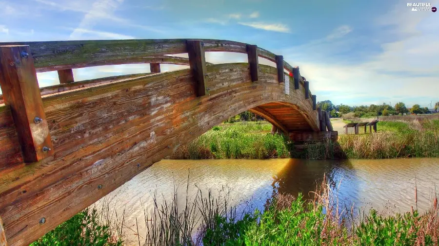 Download a beautiful wooden bridge photo with the best quality and a beautiful view