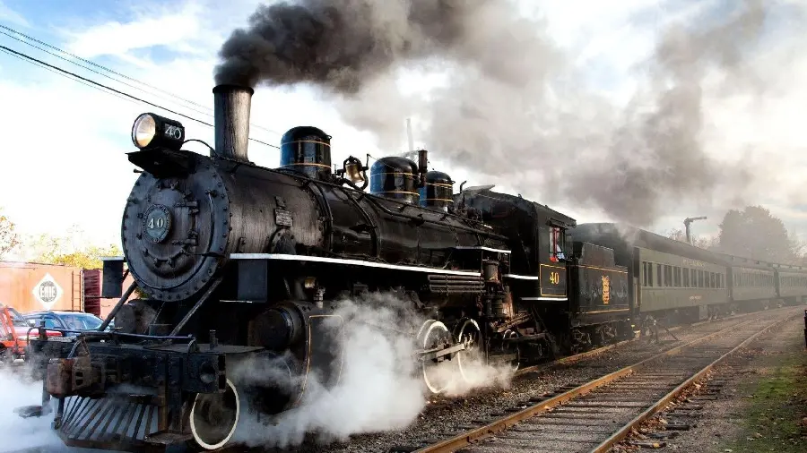 Black Steam Locomotive Roaring Wallpaper for All Computers 2023