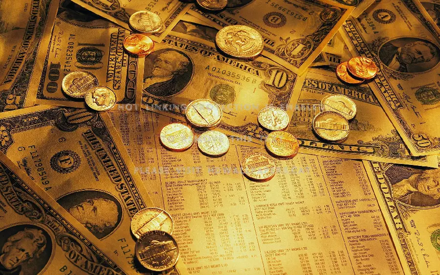 Full HD photo of US dollar coins and banknotes 