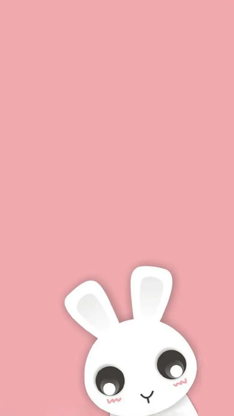Download Pink Minimal Cartoon Rabbit Wallpaper