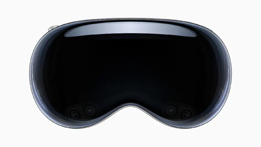 Apple Vision Pro Mixed Reality Headset Poster with a Plain White Background