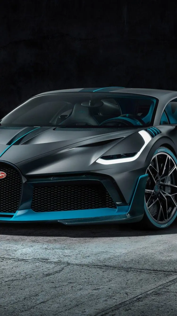 New Bugatti Car Image in Blue Black for Tablet Background