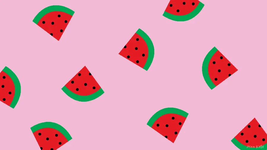 Unique and beautiful photo of small and large watermelon slices 