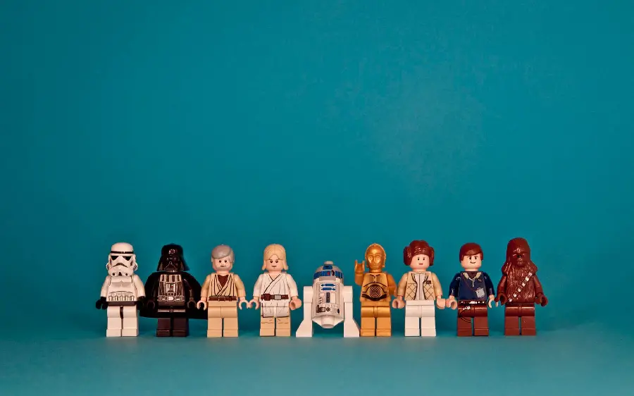 Super beautiful wallpaper of Lego characters from the Star Wars movie