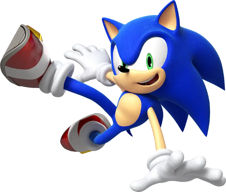 A unique and special photo of Sonic the Hedgehog's sports movement