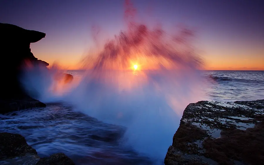 The most beautiful image of the sea and the rocks of Beach with a dreamy sky 