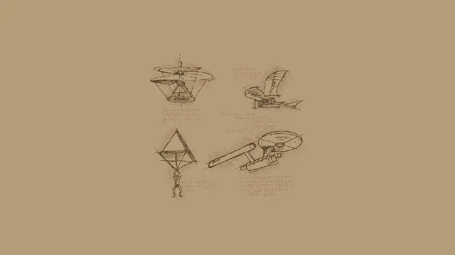 Miniature version of Leonardo da Vinci's heron-shaped parachute and flying machine from Leonardo da Vinci's inventions