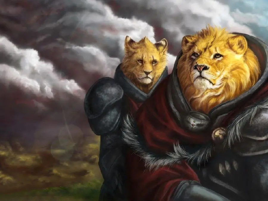 Super cool abstract background photo with the theme of the king of the jungle 