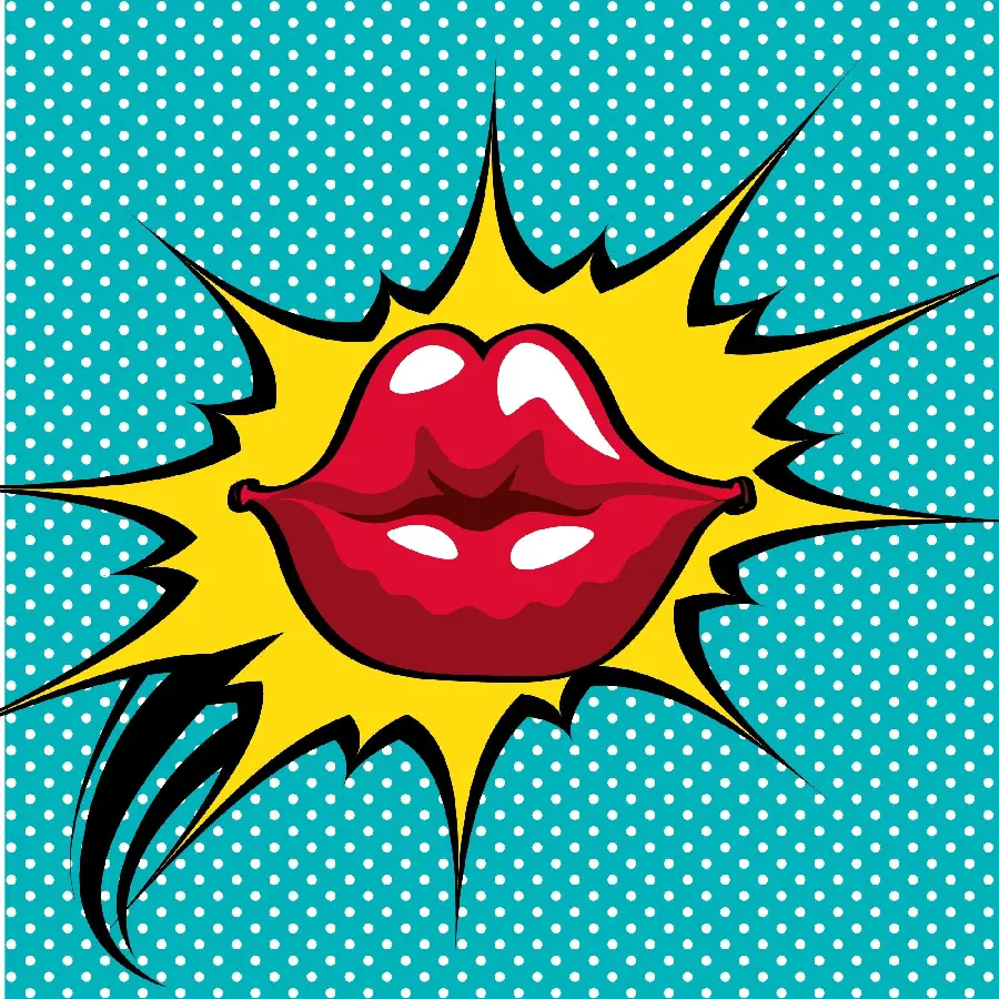 Pop Art Birthday Party Image Using Cartoon Book Images