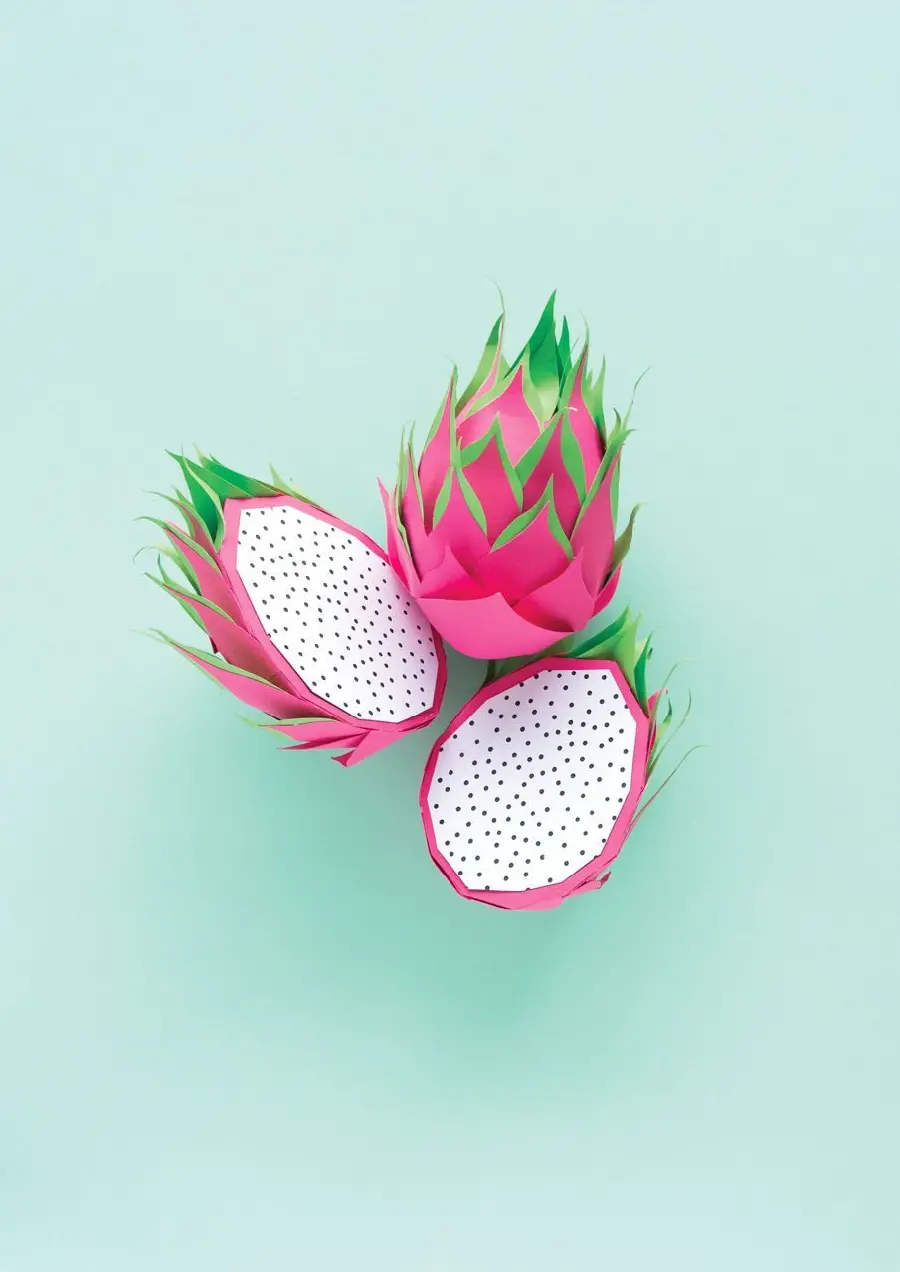 Interesting view of dragon fruit craft for phone background
